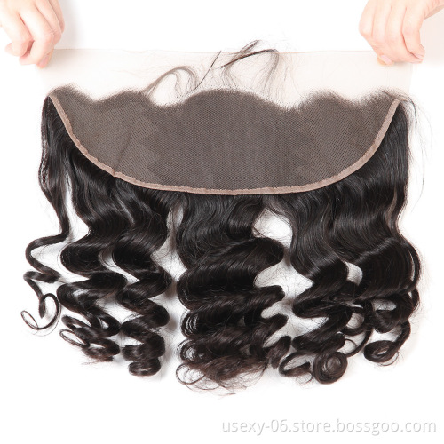 Cheap Brazilian Virgin Cuticle Aligned Frontal Closure Hair 4x4 2x6 5x5 13x4 13x6 6x6 7x7 360 Swiss Lace Closure And Frontal